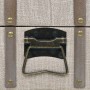 Aufbewahrungsbank aus Massivholz und Stahl, 111 x 34 x 37 cm von vidaXL, Bänke für Hallen und Lager - Ref: Foro24-245763, Pre...