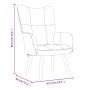 Sillón de relax con taburete terciopelo blanco crema