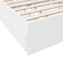 Cama con cajones madera de ingeniería blanca 75x190 cm