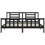 Bettgestell mit schwarzem Massivholzkopfteil 200x200 cm von vidaXL, Betten und Lattenroste - Ref: Foro24-3192905, Preis: 204,...