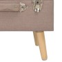Aufbewahrungshocker 40 cm brauner Stoff von vidaXL, Bänke für Hallen und Lager - Ref: Foro24-247519, Preis: 58,15 €, Rabatt: %