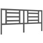 Gray solid wood bed frame with headboard 200x200 cm by vidaXL, Beds and slatted bases - Ref: Foro24-3192903, Price: 171,37 €,...