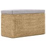 Bank mit 2 grauen Seegras-Ottomanen von vidaXL, Bänke für Hallen und Lager - Ref: Foro24-246105, Preis: 162,75 €, Rabatt: %
