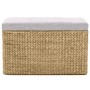 Bench with 2 gray seagrass ottomans by vidaXL, Benches for halls and storage - Ref: Foro24-246105, Price: 162,75 €, Discount: %