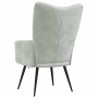 Sillón de relax de terciopelo gris claro