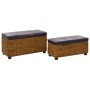 Brown seagrass 2-piece bench set by vidaXL, Benches for halls and storage - Ref: Foro24-246108, Price: 146,59 €, Discount: %