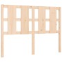 Double bed frame with solid wood headboard by vidaXL, Beds and slatted bases - Ref: Foro24-3192201, Price: 120,92 €, Discount: %