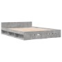 Cama con cajones madera ingeniería gris hormigón 160x200 cm