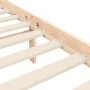 Double bed frame with solid wood headboard by vidaXL, Beds and slatted bases - Ref: Foro24-3192201, Price: 119,40 €, Discount: %