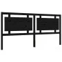 Bed frame with black solid wood headboard 200x200 cm by vidaXL, Beds and slatted bases - Ref: Foro24-3192190, Price: 217,62 €...