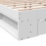 Estructura cama con cajones madera ingeniería blanca 150x200 cm