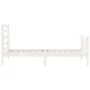 Estructura de cama con cabecero madera maciza blanco 90x200 cm de vidaXL, Camas y somieres - Ref: Foro24-3192867, Precio: 94,...
