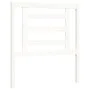 Weißer Massivholzbettrahmen mit Kopfteil 90x200 cm von vidaXL, Betten und Lattenroste - Ref: Foro24-3192867, Preis: 94,67 €, ...