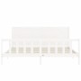 White solid wood bed frame with headboard 200x200 cm by vidaXL, Beds and slatted bases - Ref: Foro24-3192772, Price: 211,29 €...