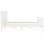 Estructura de cama con cabecero madera maciza blanco 200x200 cm de vidaXL, Camas y somieres - Ref: Foro24-3192772, Precio: 20...