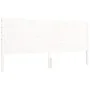 Estructura de cama con cabecero madera maciza blanco 200x200 cm de vidaXL, Camas y somieres - Ref: Foro24-3192772, Precio: 20...
