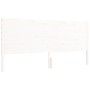 Weißer Massivholzbettrahmen mit Kopfteil 200x200 cm von vidaXL, Betten und Lattenroste - Ref: Foro24-3192772, Preis: 211,29 €...