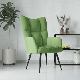 Sillón de relax de terciopelo verde claro Sillón de relax de terciopelo verde claro