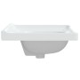 Lavabo de baño rectangular cerámica blanco 61x48x23 cm