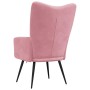 Sillón de relax de terciopelo rosa
