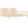 Estructura de cama con cabecero madera maciza 200x200 cm de vidaXL, Camas y somieres - Ref: Foro24-3192836, Precio: 158,27 €,...