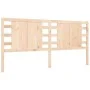 Bed frame with solid wood headboard 200x200 cm by vidaXL, Beds and slatted bases - Ref: Foro24-3192836, Price: 156,43 €, Disc...