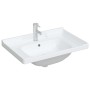 Lavabo de baño rectangular cerámica blanco 71x48x23 cm
