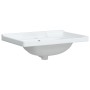 Lavabo de baño rectangular cerámica blanco 71x48x23 cm