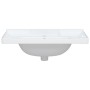 Lavabo de baño rectangular cerámica blanco 71x48x23 cm