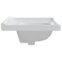Lavabo de baño rectangular cerámica blanco 71x48x23 cm