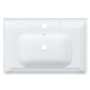 Lavabo de baño rectangular cerámica blanco 71x48x23 cm