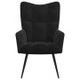 Sillón de relax de terciopelo negro