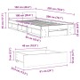 Cama con cajón madera de ingeniería blanco 100x200 cm