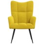 Sillón de relax de terciopelo amarillo mostaza