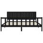 Estructura de cama con cabecero madera maciza negro 200x200 cm de vidaXL, Camas y somieres - Ref: Foro24-3192970, Precio: 225...