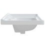 Lavabo de baño rectangular cerámica blanco 91,5x48x23 cm