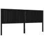 Bed frame with black solid wood headboard 200x200 cm by vidaXL, Beds and slatted bases - Ref: Foro24-3192970, Price: 226,22 €...