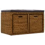 Bank mit 2 Seegras-Körben 71x40x42 cm braun von vidaXL, Bänke für Hallen und Lager - Ref: Foro24-246118, Preis: 123,46 €, Rab...