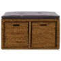 Bank mit 2 Seegras-Körben 71x40x42 cm braun von vidaXL, Bänke für Hallen und Lager - Ref: Foro24-246118, Preis: 123,46 €, Rab...
