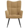 Sillón de relax de terciopelo marrón
