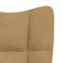 Sillón de relax de terciopelo marrón