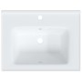Lavabo de baño rectangular cerámica blanco 61x48x19,5 cm