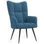 Sillón de relax de terciopelo azul