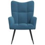 Sillón de relax de terciopelo azul