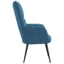 Sillón de relax de terciopelo azul