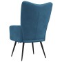 Sillón de relax de terciopelo azul