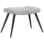 Sillón de relax con taburete de terciopelo gris claro