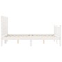 Weißer Massivholzbettrahmen mit Kopfteil 140x190 cm von vidaXL, Betten und Lattenroste - Ref: Foro24-3192732, Preis: 201,27 €...