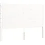 Estructura de cama con cabecero madera maciza blanco 140x190 cm de vidaXL, Camas y somieres - Ref: Foro24-3192732, Precio: 19...