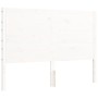 White solid wood bed frame with headboard 140x190 cm by vidaXL, Beds and slatted bases - Ref: Foro24-3192732, Price: 201,27 €...